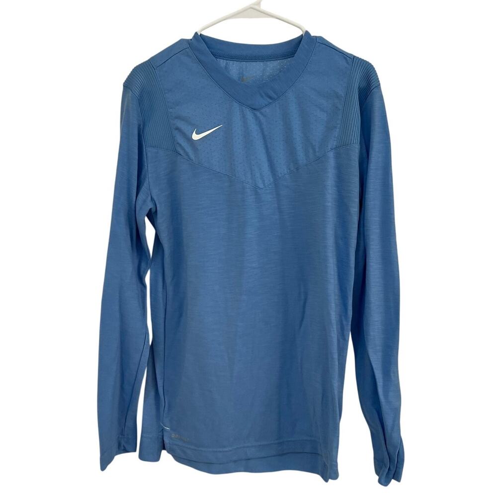Nike Dri-FIT Team Player Long Sleeve Valor Blue UV Crew Shirt Sz‎ S CW3539-448